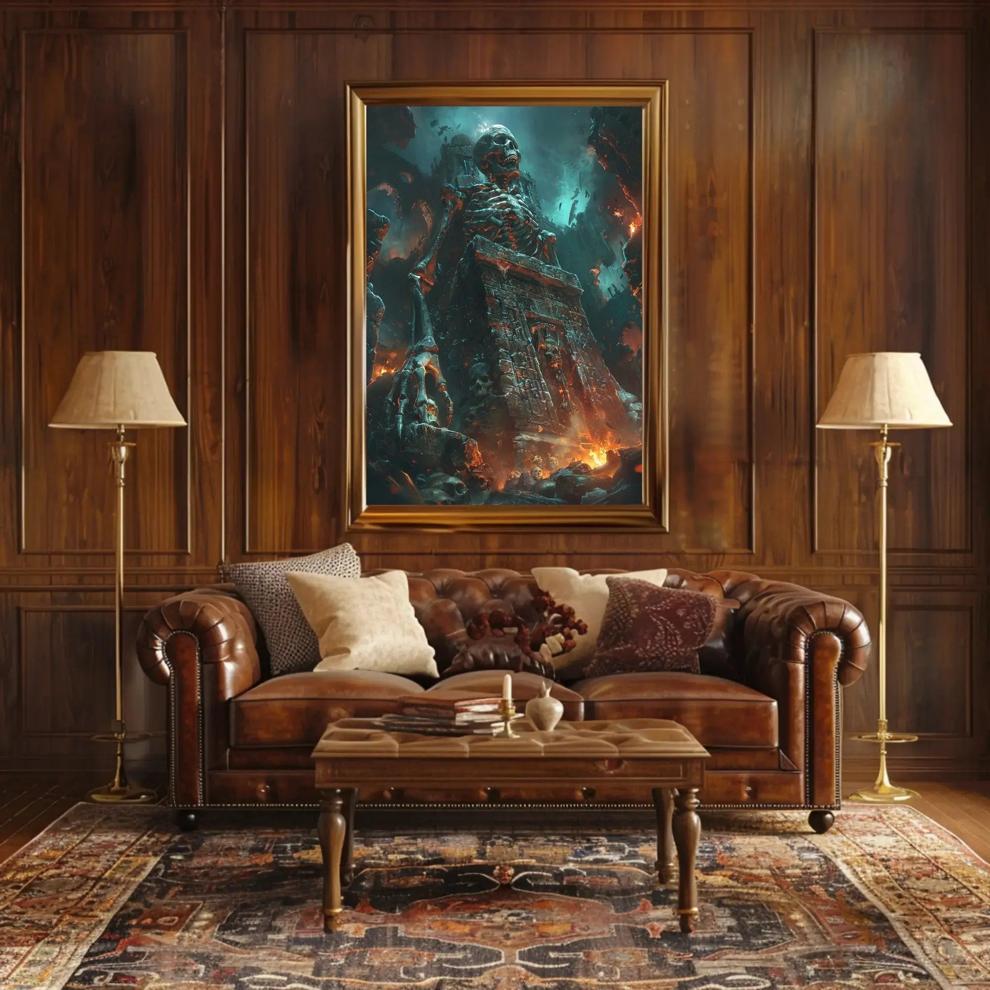 Dark Deity Awakens: Hyper-Realistic Fantasy Art Poster PosterGoat