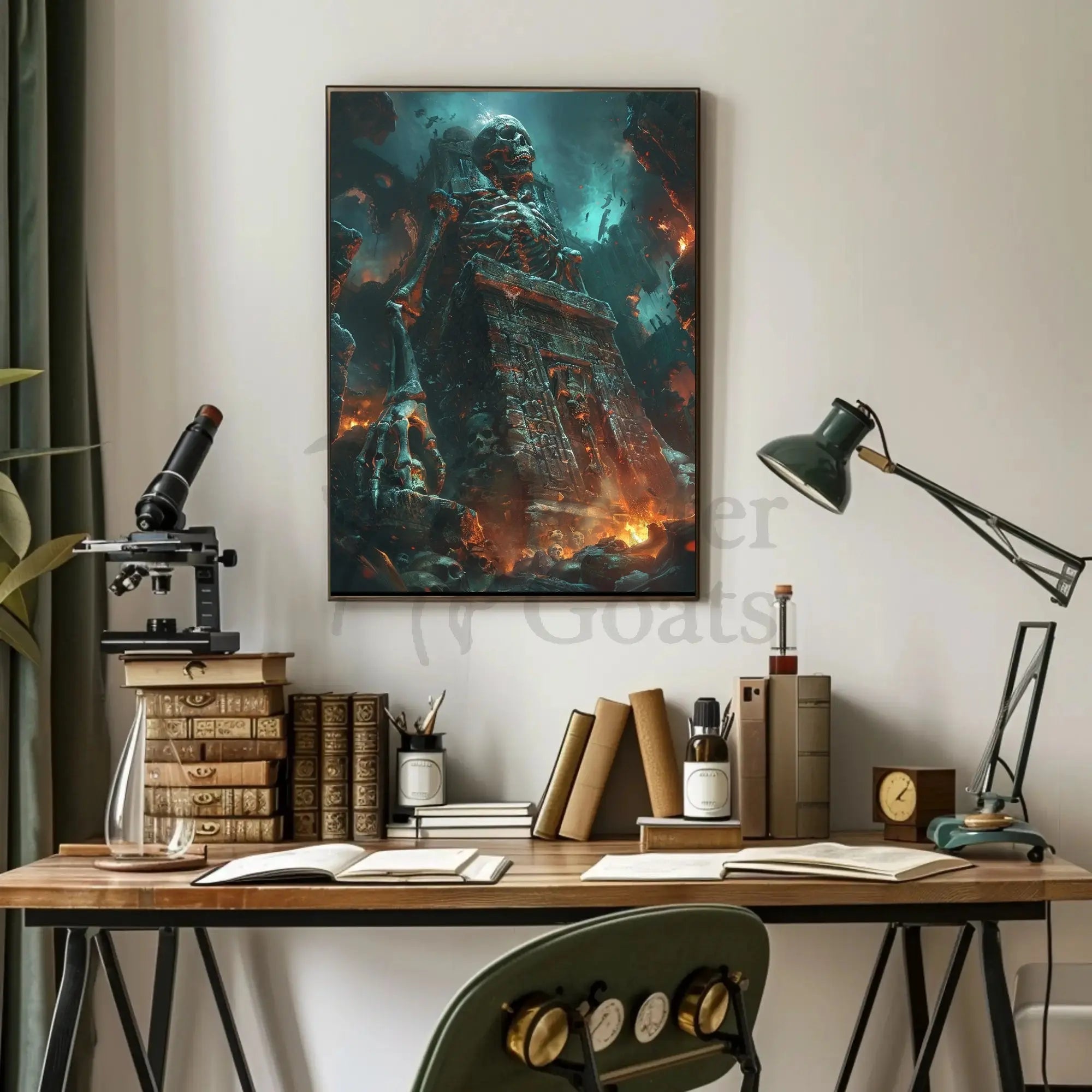 Dark Deity Awakens: Hyper-Realistic Fantasy Art Poster PosterGoat