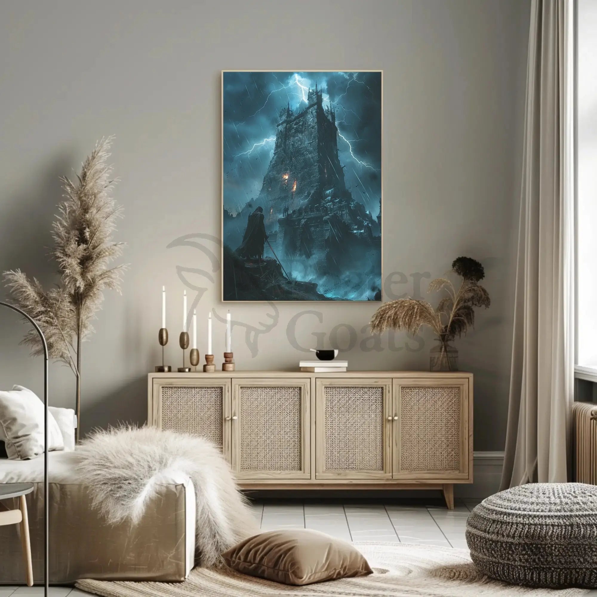 Dark Fantasy Gothic Castle Adventure Art Print Poster PosterGoat