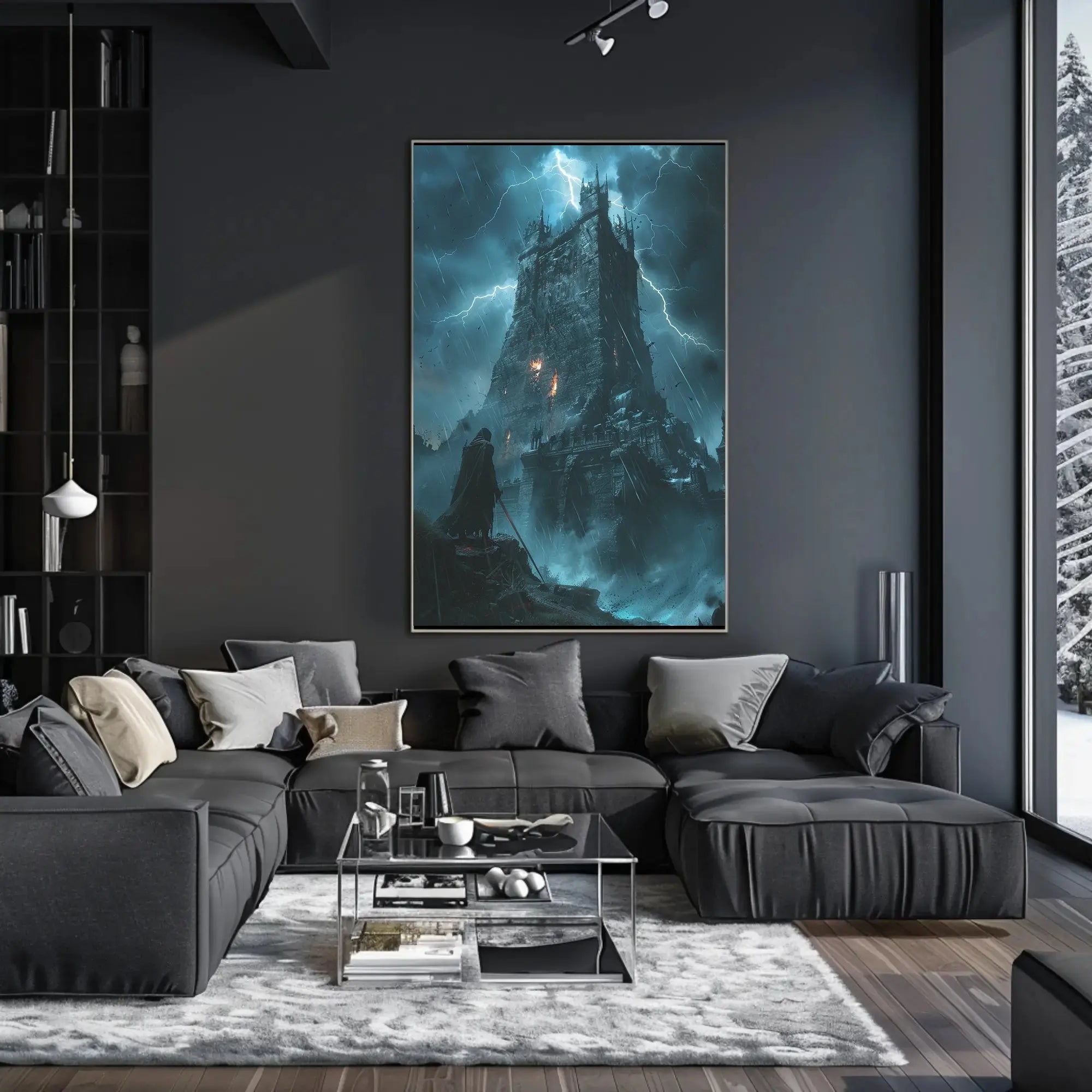 Dark Fantasy Gothic Castle Adventure Art Print Poster PosterGoat