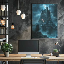 Dark Fantasy Gothic Castle Adventure Art Print Poster PosterGoat