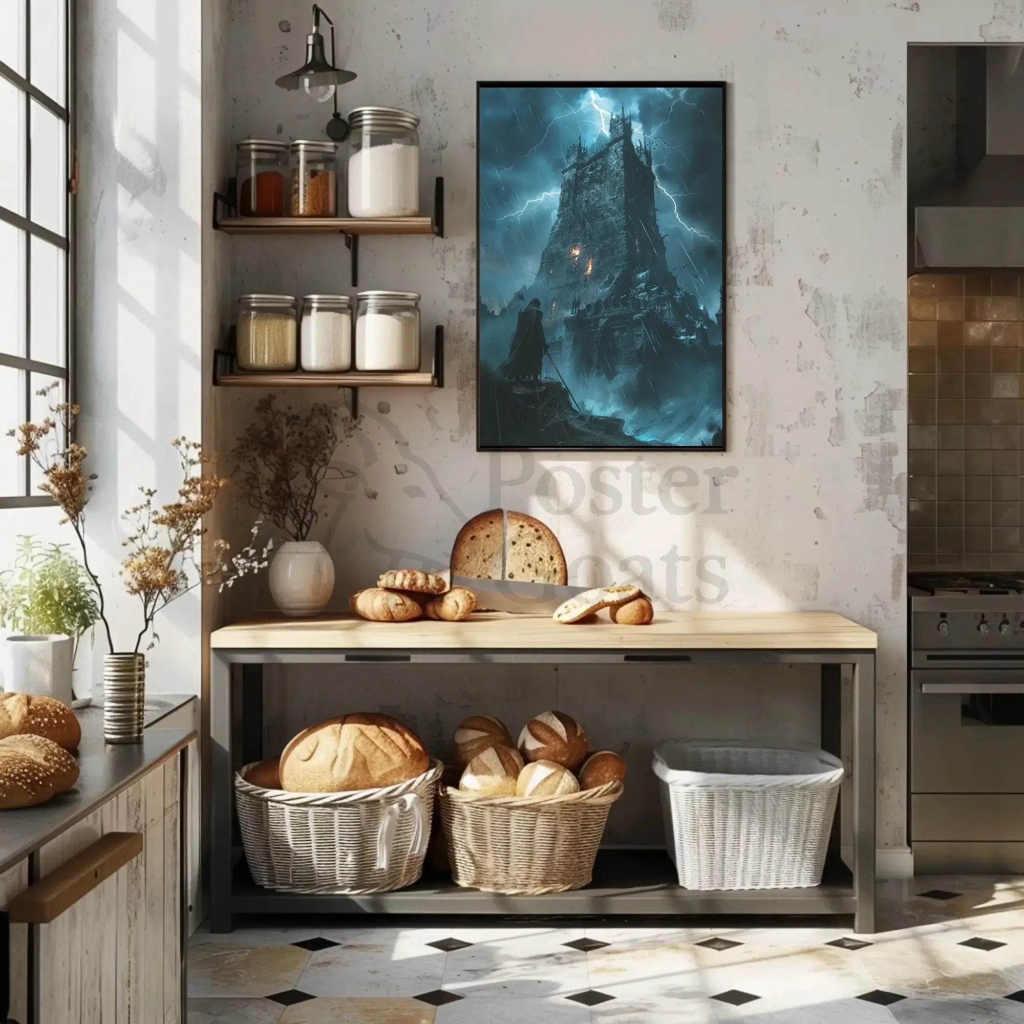 Dark Fantasy Gothic Castle Adventure Art Print Poster PosterGoat