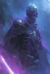 Dark Fantasy Skeletal Warrior Digital Art Poster PosterGoat
