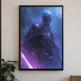 Dark Fantasy Skeletal Warrior Digital Art Poster PosterGoat