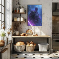 Dark Fantasy Skeletal Warrior Digital Art Poster PosterGoat