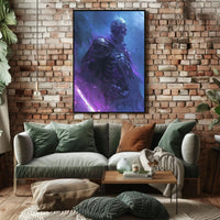 Dark Fantasy Skeletal Warrior Digital Art Poster PosterGoat
