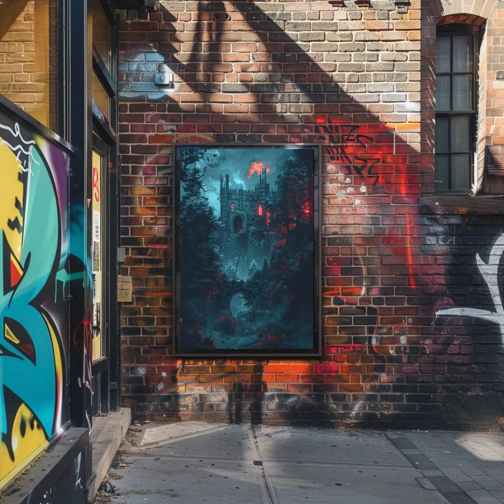 Dark Gothic Castle Mystical Adventure Art Poster PosterGoat