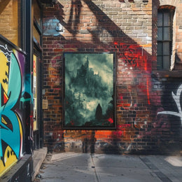 Dark Gothic Castle Mystical Fantasy Art Poster PosterGoat