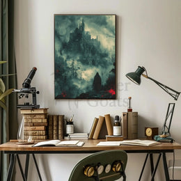 Dark Gothic Castle Mystical Fantasy Art Poster PosterGoat