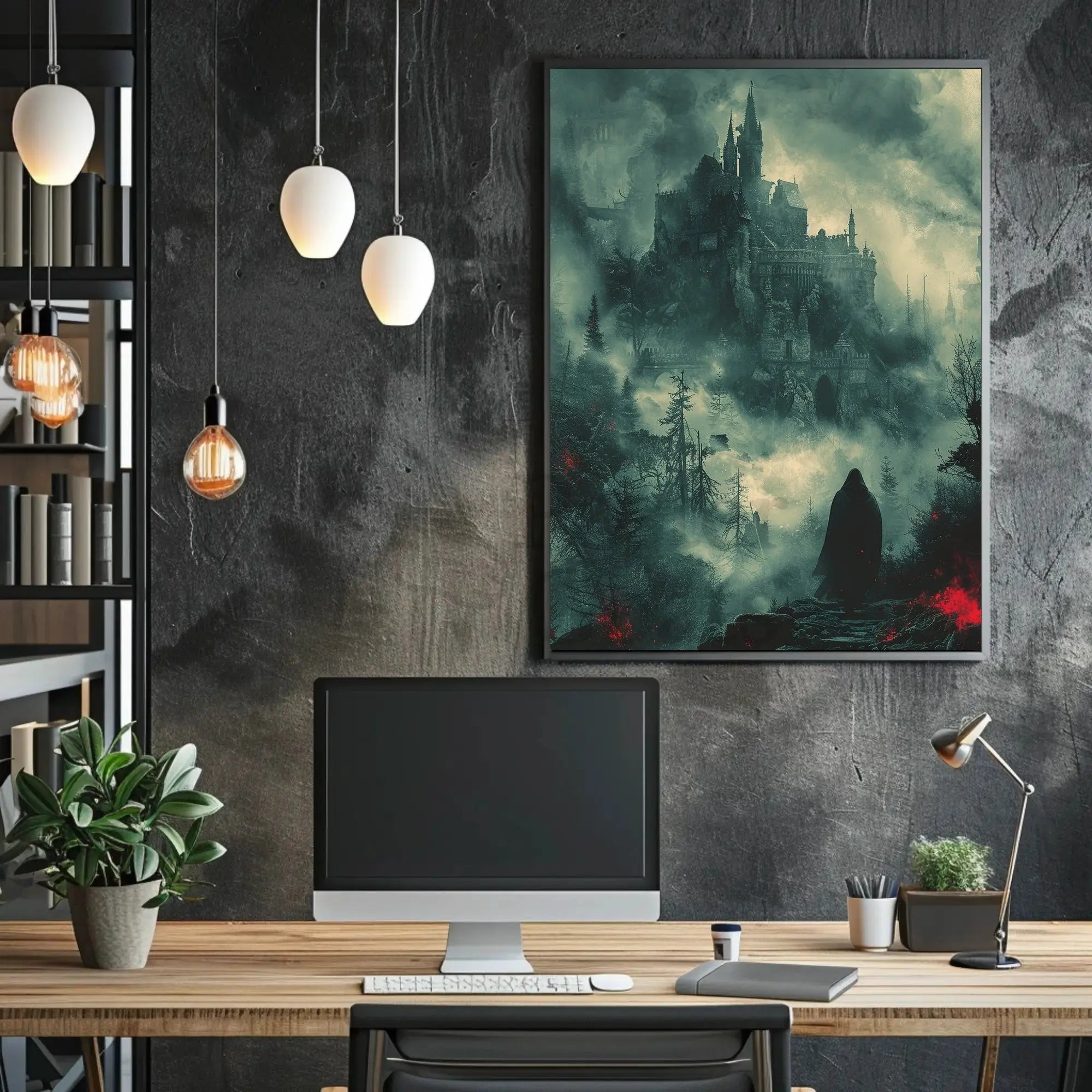Dark Gothic Castle Mystical Fantasy Art Poster PosterGoat