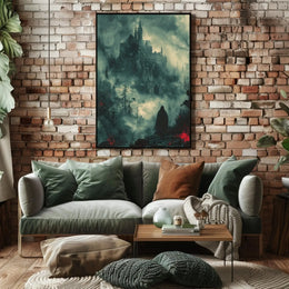 Dark Gothic Castle Mystical Fantasy Art Poster PosterGoat
