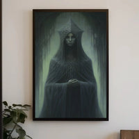 Dark Gothic Fantasy Art with Mysterious Figure Poster PosterGoat