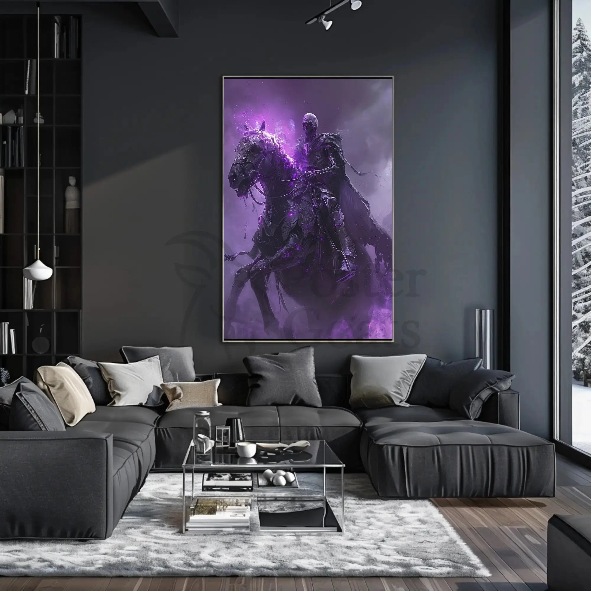 Dark Knight's Ride: Fantasy Realm Poster PosterGoat