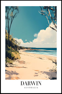 Darwin Beach Serenity Travel Poster PosterGoat