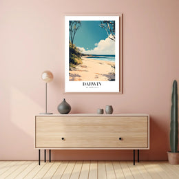 Darwin Beach Serenity Travel Poster PosterGoat