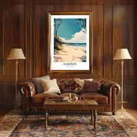 Darwin Beach Serenity Travel Poster PosterGoat