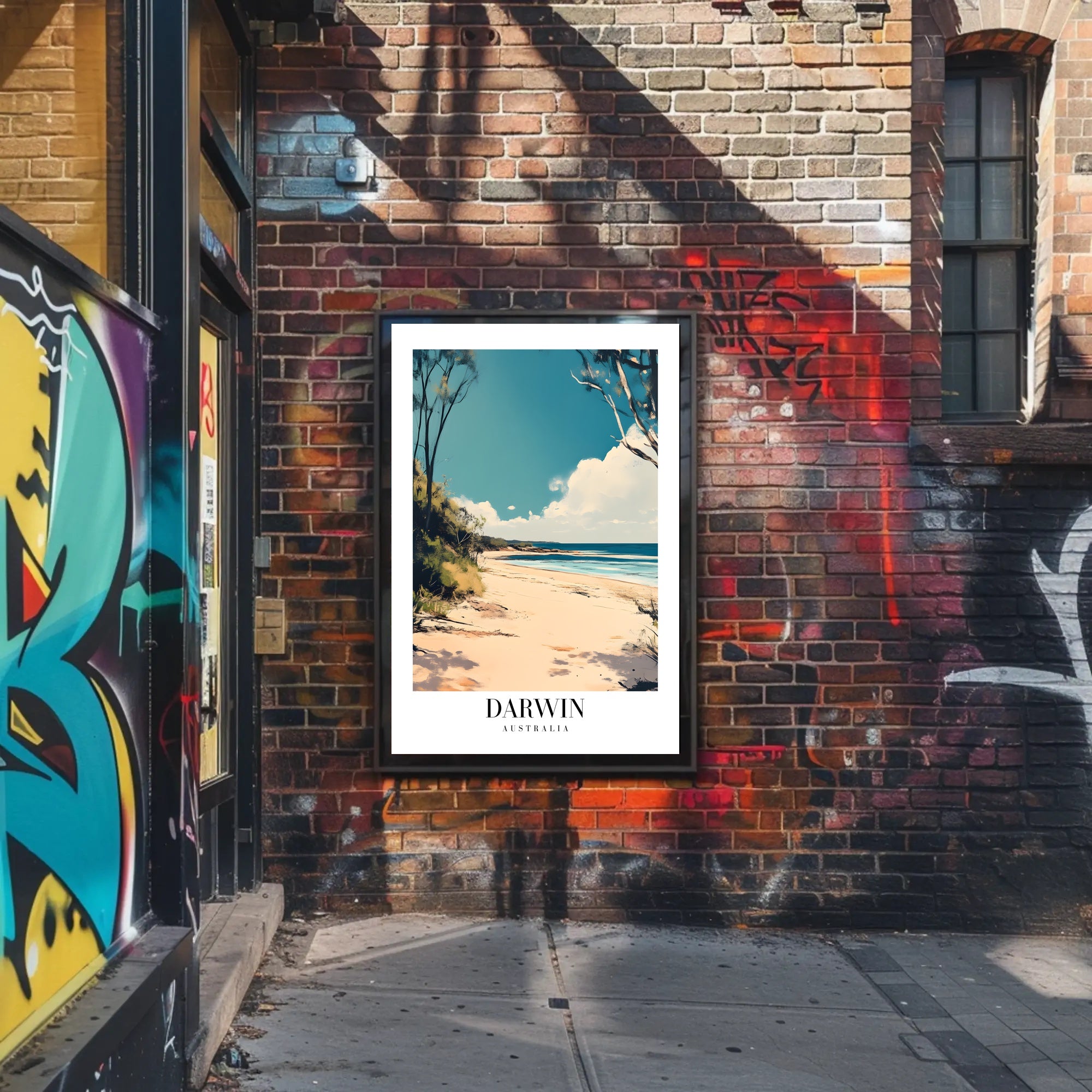 Darwin Beach Serenity Travel Poster PosterGoat