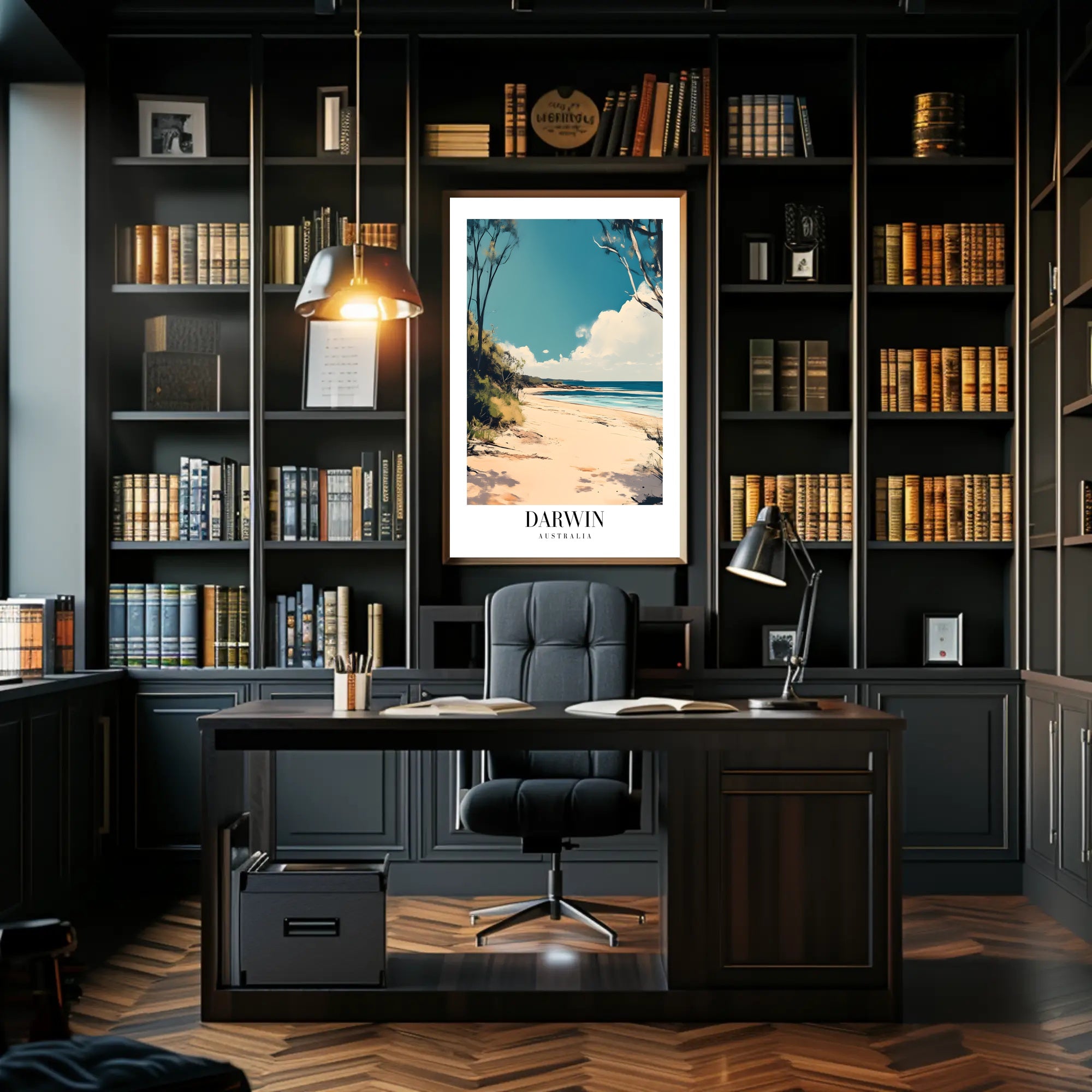 Darwin Beach Serenity Travel Poster PosterGoat