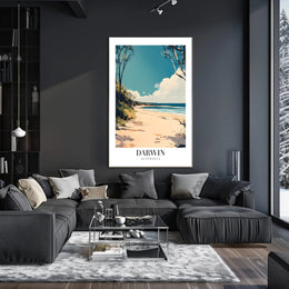 Darwin Beach Serenity Travel Poster PosterGoat