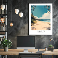 Darwin Beach Serenity Travel Poster PosterGoat