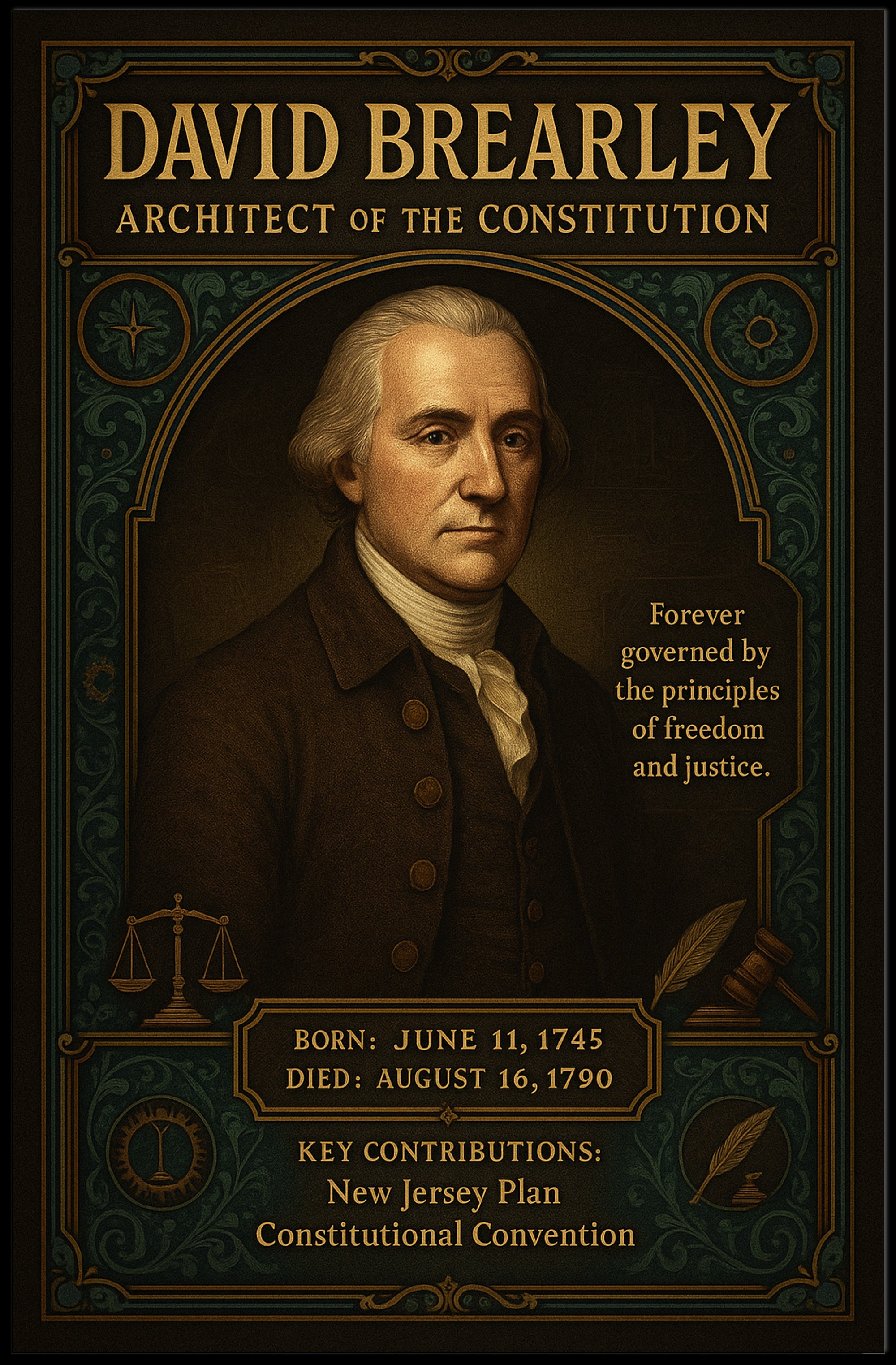 David Brearley Architect of the Constitution Poster PosterGoat