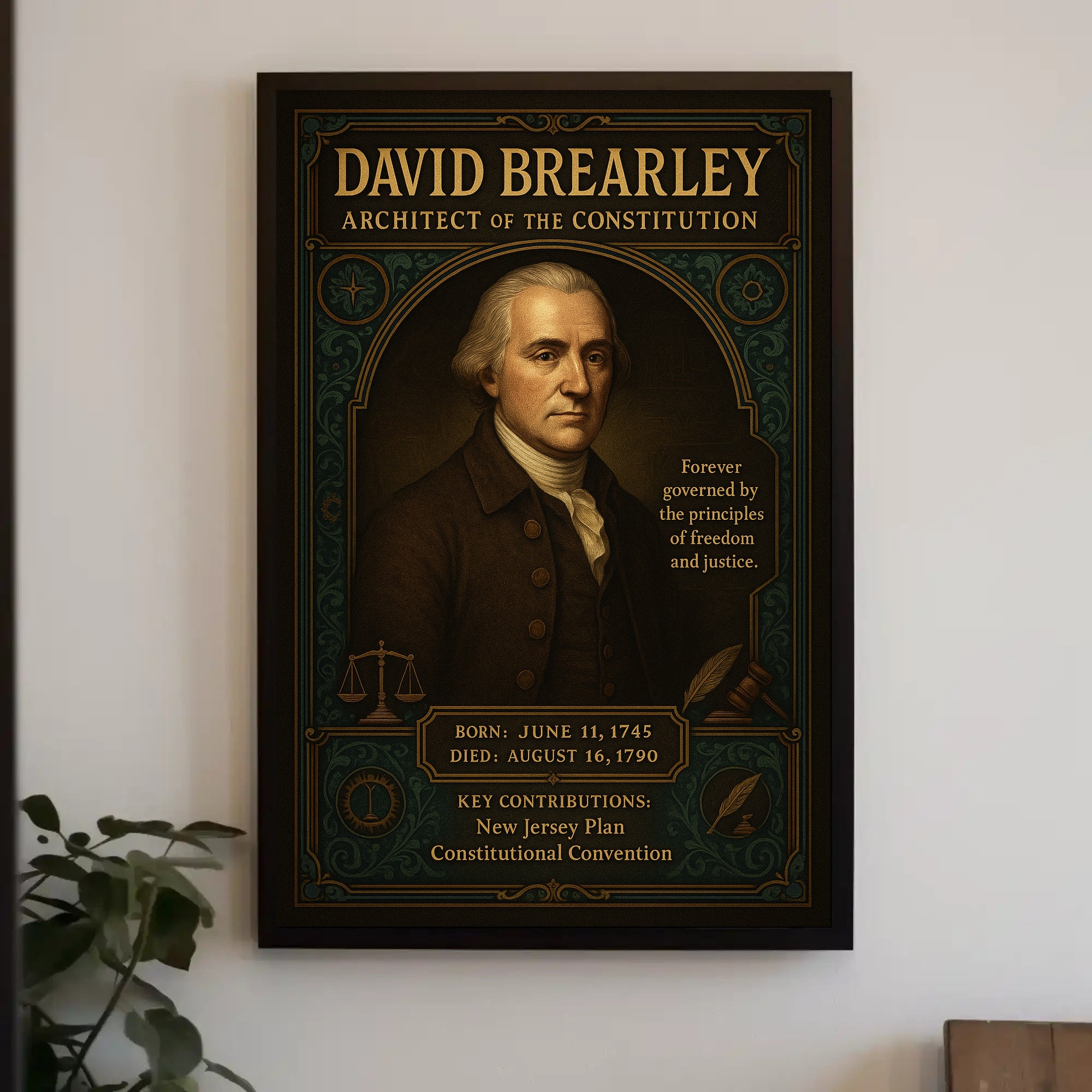 David Brearley Architect of the Constitution Poster PosterGoat