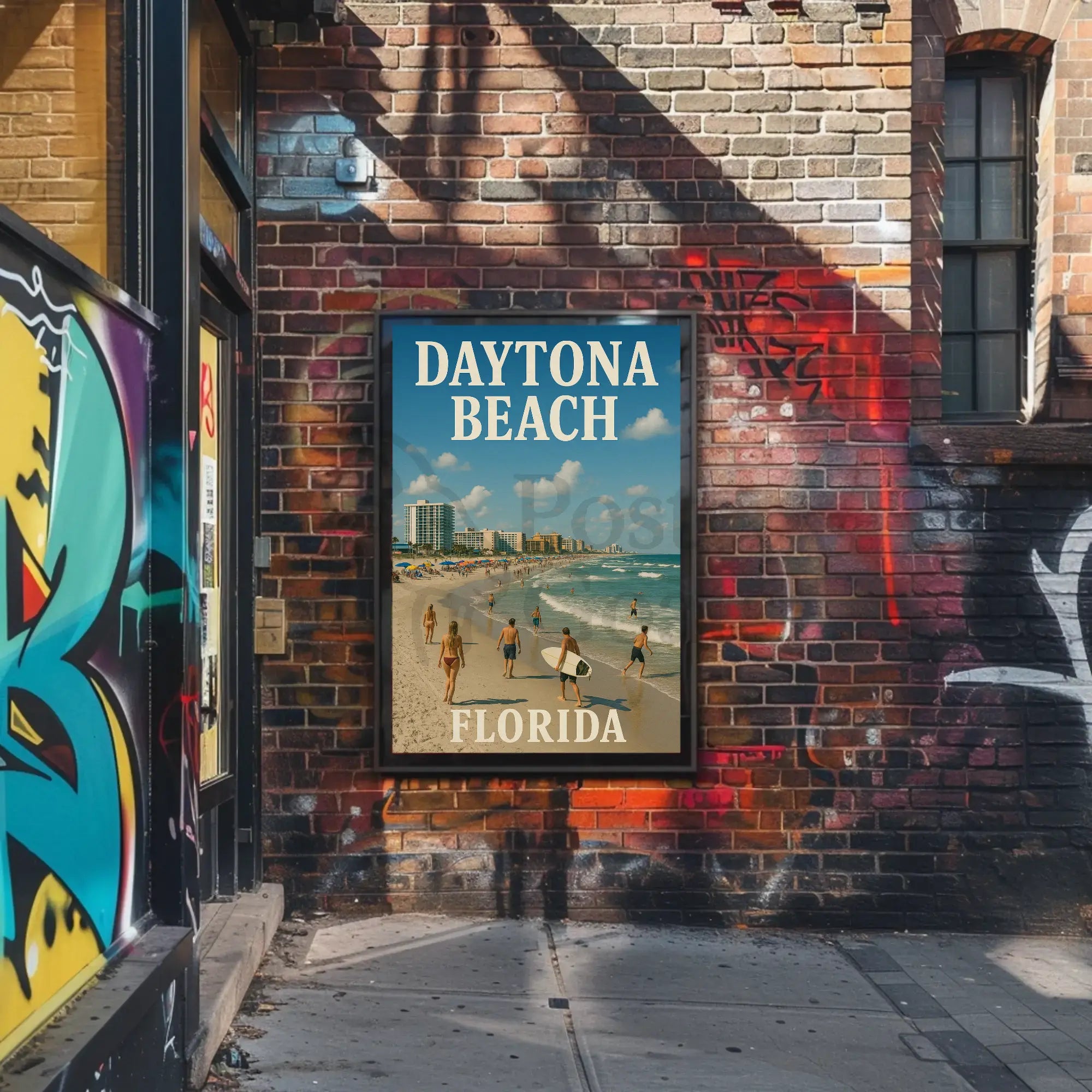 Daytona Beach Retro Travel Poster PosterGoat