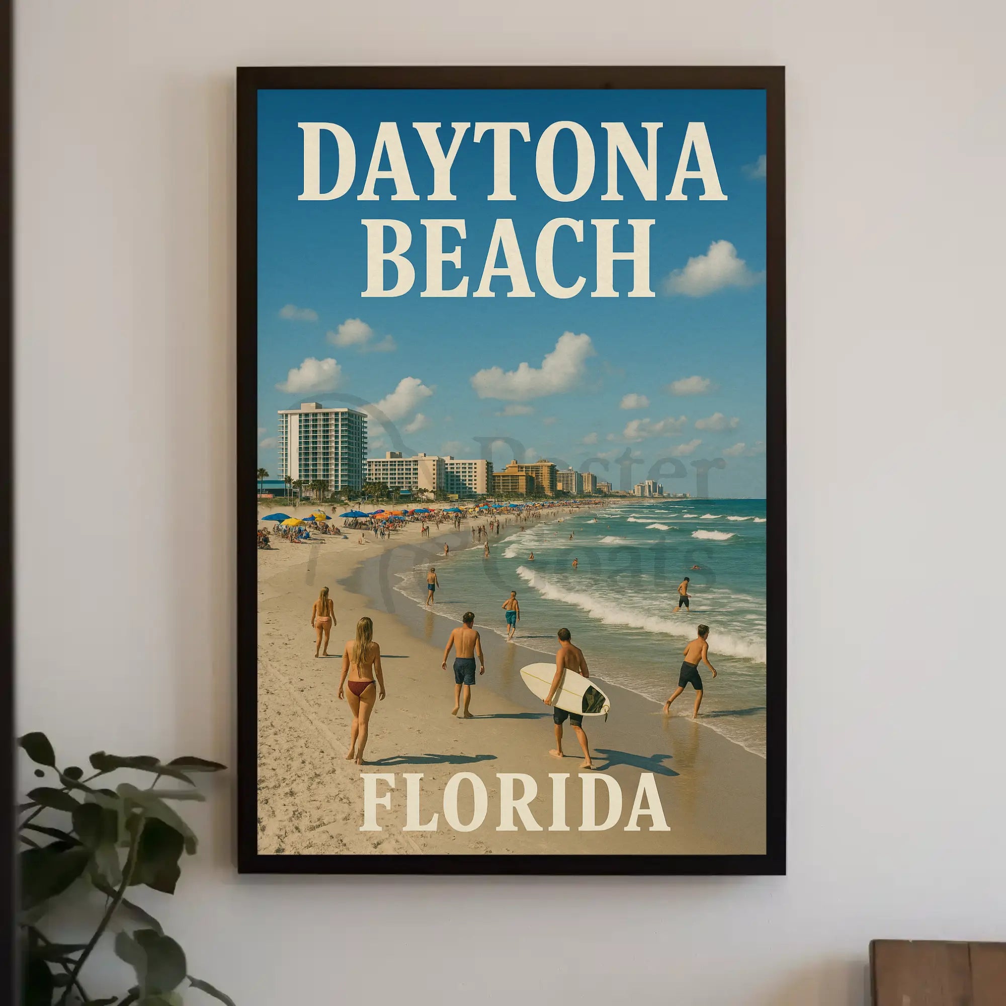 Daytona Beach Retro Travel Poster PosterGoat
