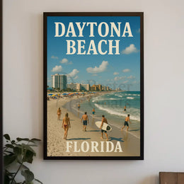 Daytona Beach Retro Travel Poster PosterGoat