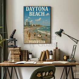 Daytona Beach Retro Travel Poster PosterGoat