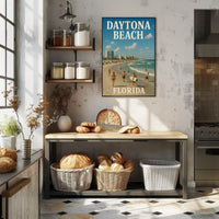Daytona Beach Retro Travel Poster PosterGoat
