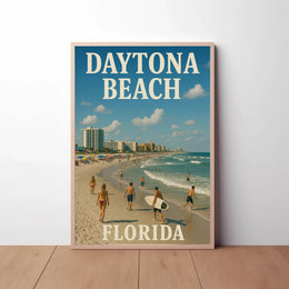 Daytona Beach Retro Travel Poster PosterGoat