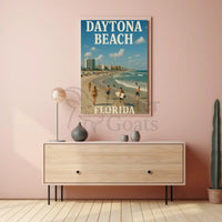 Daytona Beach Retro Travel Poster PosterGoat
