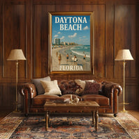 Daytona Beach Retro Travel Poster PosterGoat