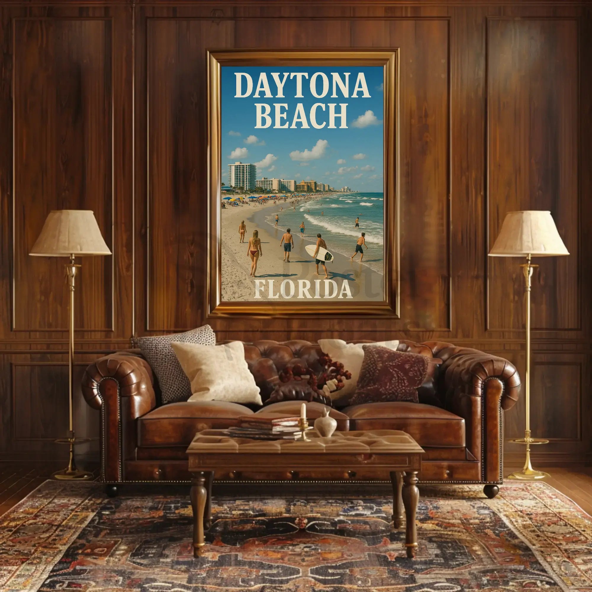 Daytona Beach Retro Travel Poster PosterGoat