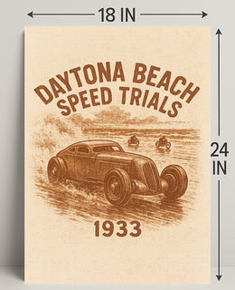 Daytona Beach Speed Trials 1933 Poster PosterGoat