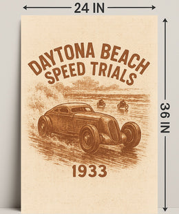 Daytona Beach Speed Trials 1933 Poster PosterGoat