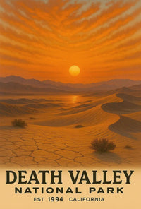 Death Valley National Park 1994 Vintage National Park Poster PosterGoat