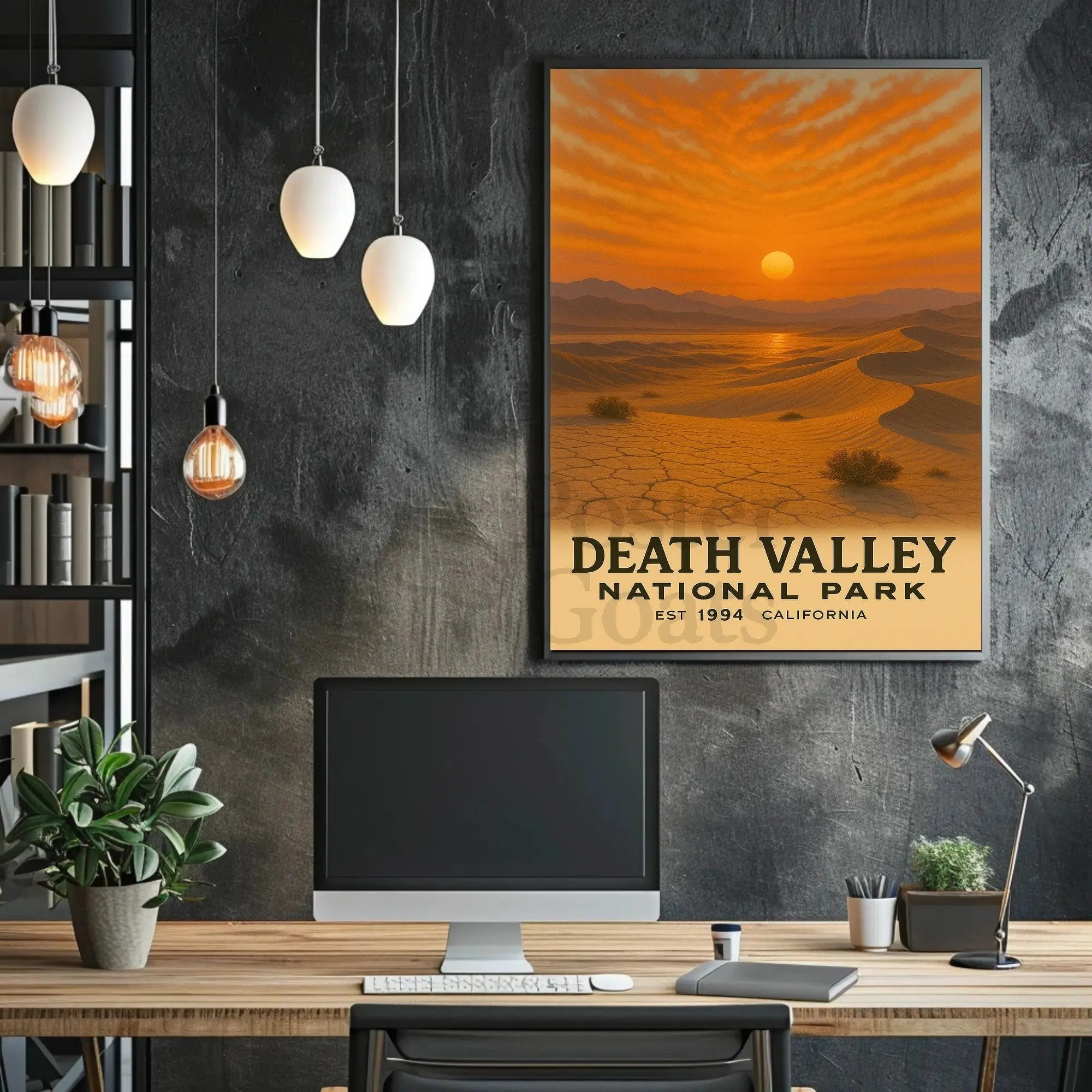 Death Valley National Park 1994 Vintage National Park Poster PosterGoat