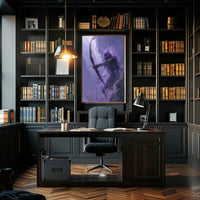 Death’s Archer: Eerie Skeletal Figure in Dark Fantasy Poster PosterGoat