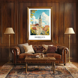 Debrecen Vintage Travel Poster: Nostalgic European Cityscape PosterGoat