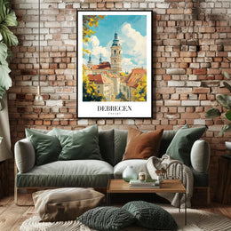 Debrecen Vintage Travel Poster: Nostalgic European Cityscape PosterGoat