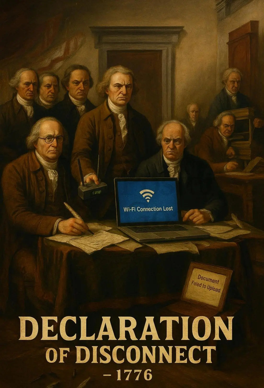 Declaration of Disconnect Historical Satire Poster PosterGoat
