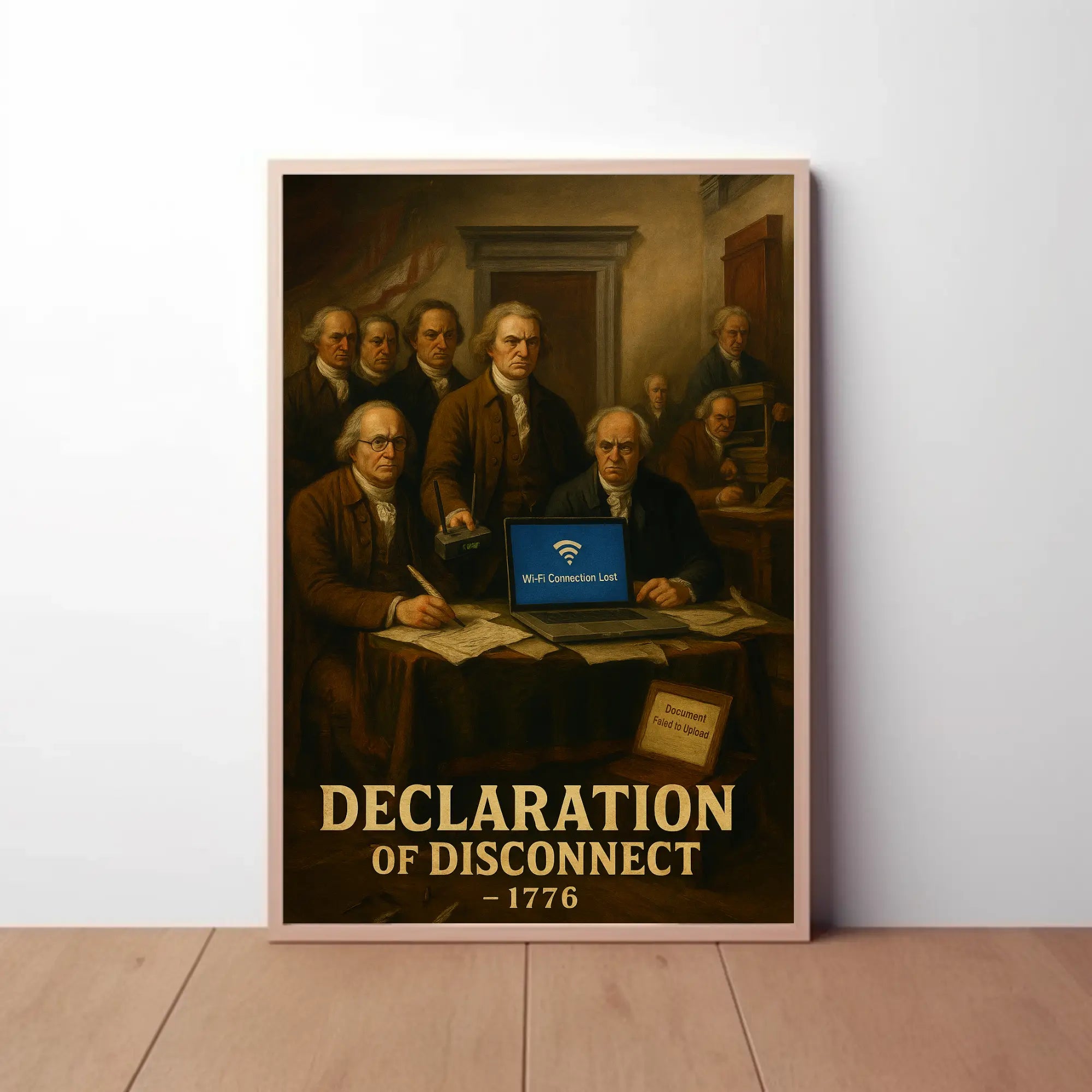 Declaration of Disconnect Historical Satire Poster PosterGoat