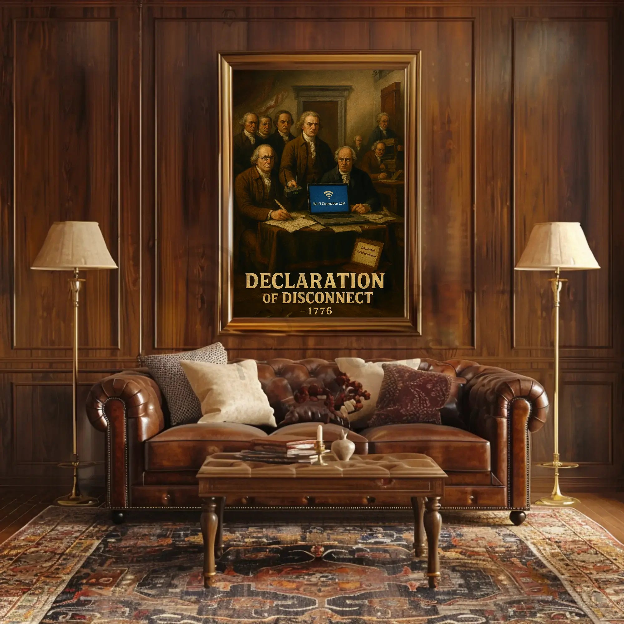 Declaration of Disconnect Historical Satire Poster PosterGoat