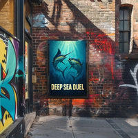 Deep Sea Duel Confrontation Action Animal Poster PosterGoat