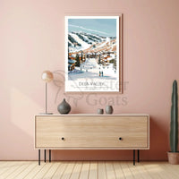 Deer Valley Ski Resort Travel Poster PosterGoat