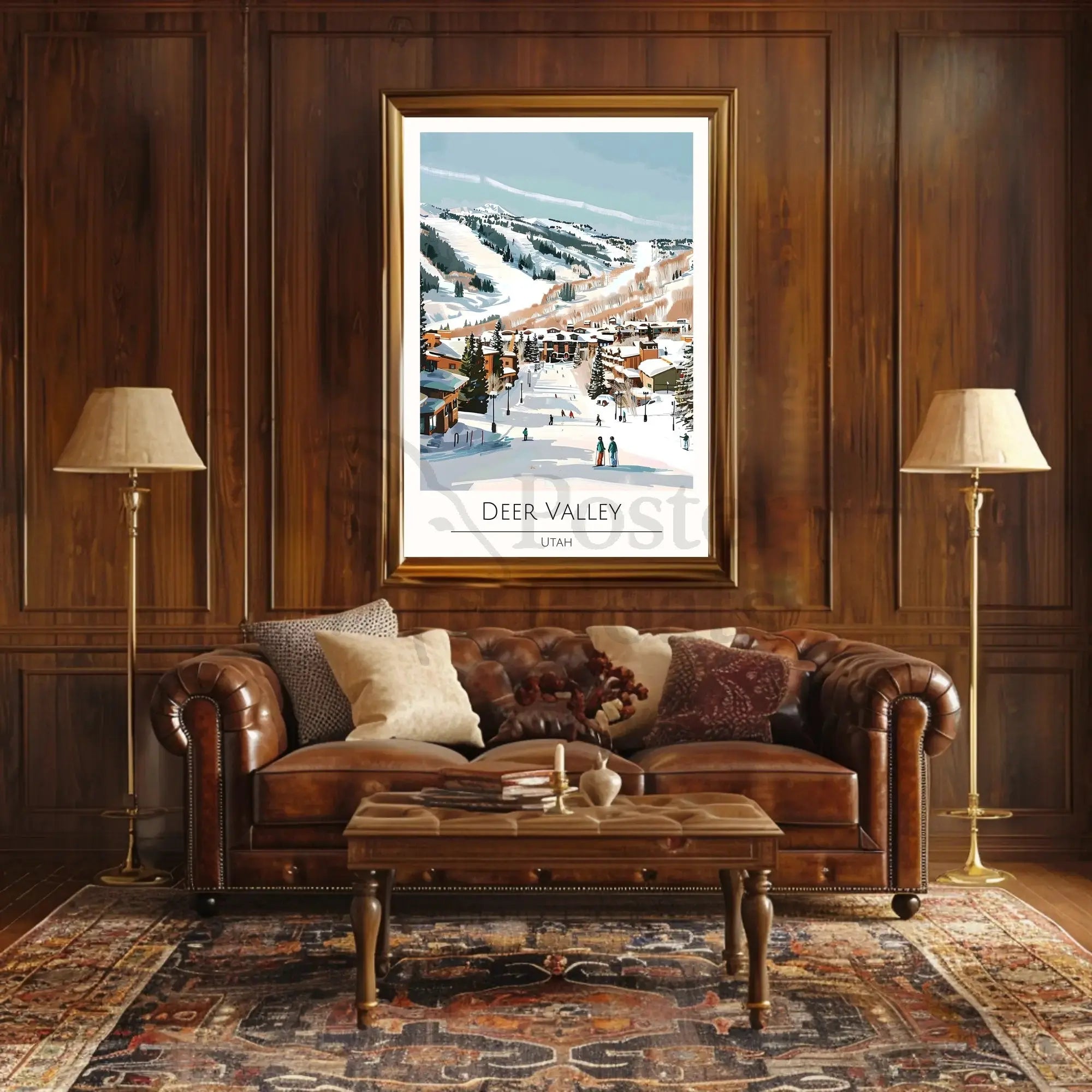 Deer Valley Ski Resort Travel Poster PosterGoat