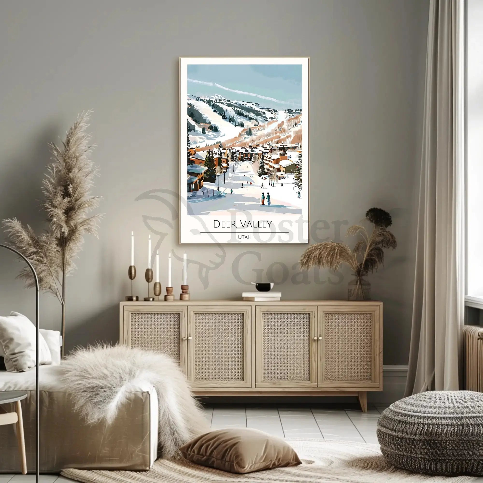 Deer Valley Ski Resort Travel Poster PosterGoat
