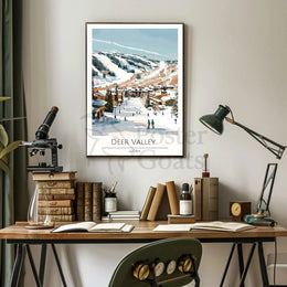 Deer Valley Ski Resort Travel Poster PosterGoat